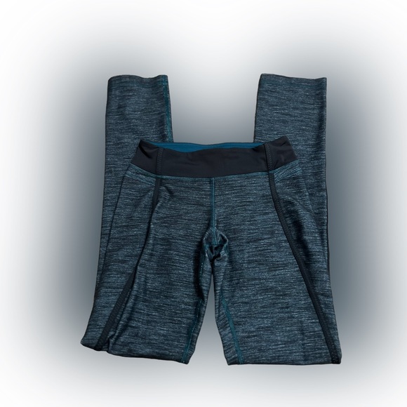 lululemon athletica Pants - Lululemon - Black & Blue Space-Dye Full Length Workout Leggings